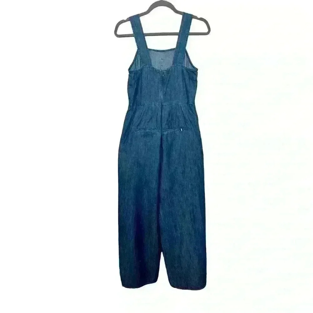 Tommy Jeans Women's Sleeveless Jumpsuit with Zipper, Pockets, Wide Leg, Size XS - Picture 5 of 13